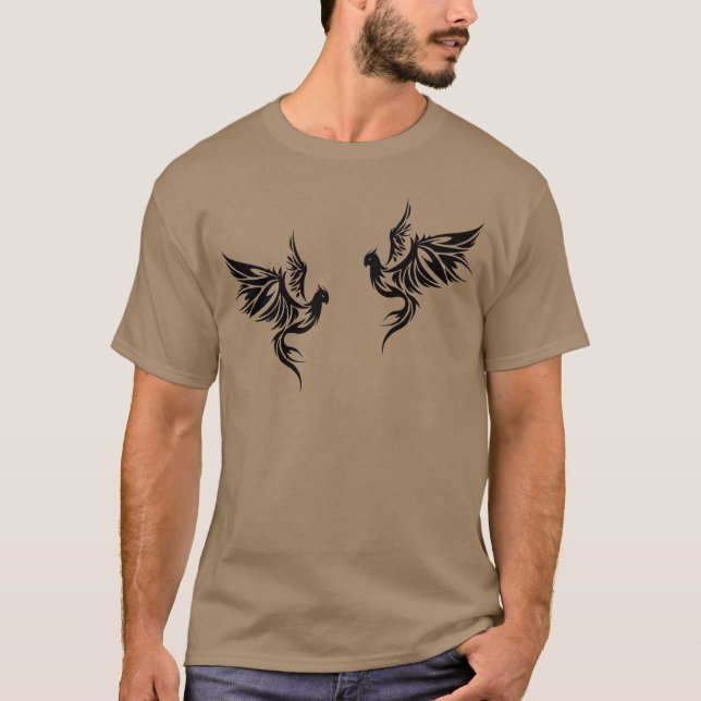 Stylized Bird-vänner T Shirt (Framsida)