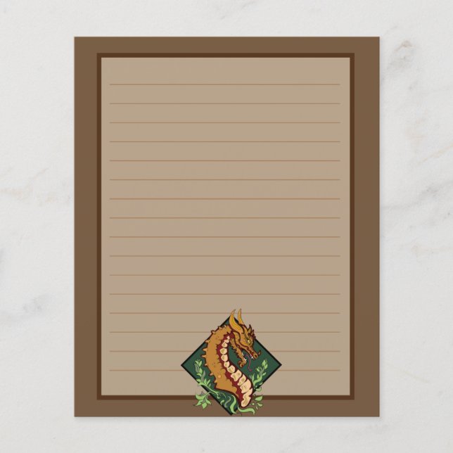 Stylized Brown Dragon (Framsida)