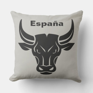 Stylized Bull anpassningsbar text & färg dekorativ Kudde