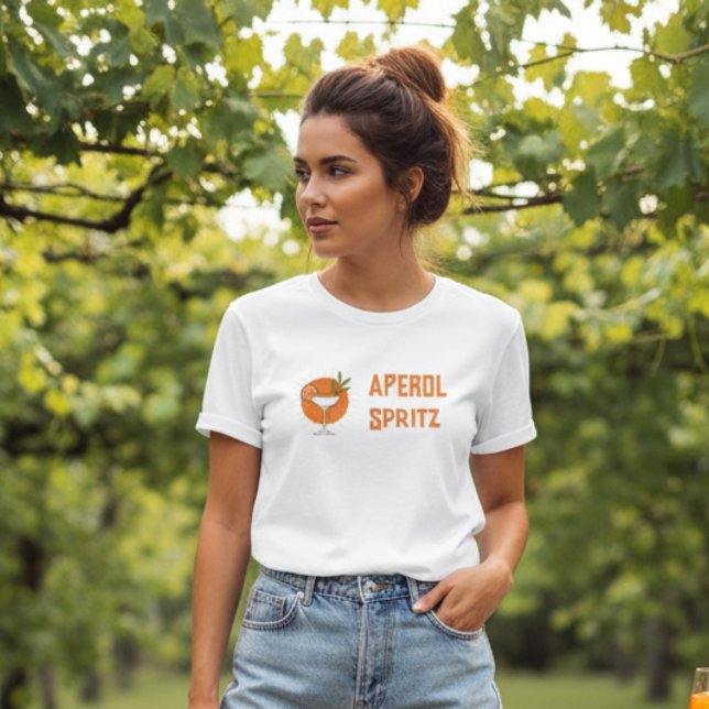 Stylized Cocktail Aperol Spritz T Shirt (Skapare uppladdad)