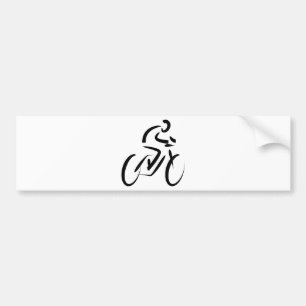 Stylized cykelSilhouette Bildekal