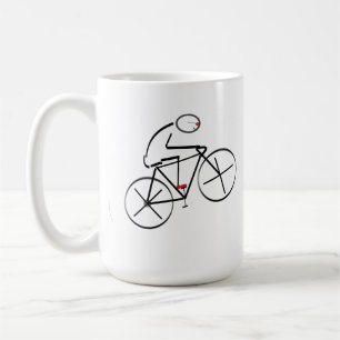 Stylized cyklistdesign kaffemugg