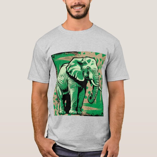 Stylized Elephant T Shirt (Framsida)