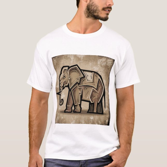 Stylized Elephant T Shirt (Framsida)