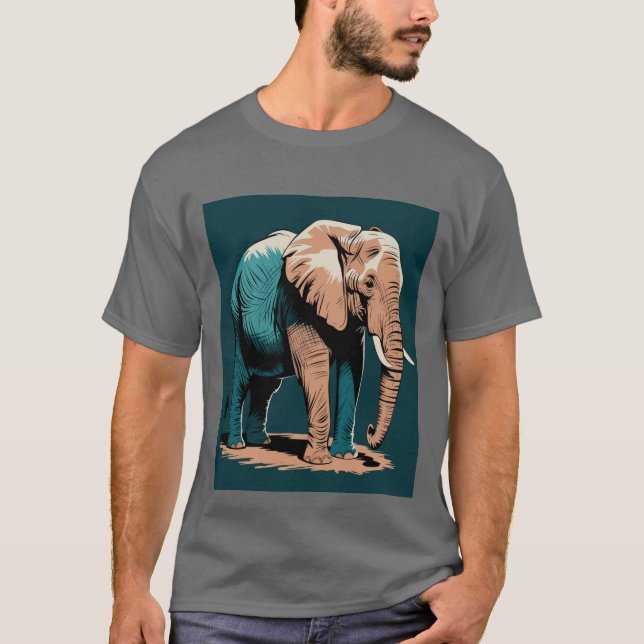 Stylized Elephant T Shirt (Framsida)