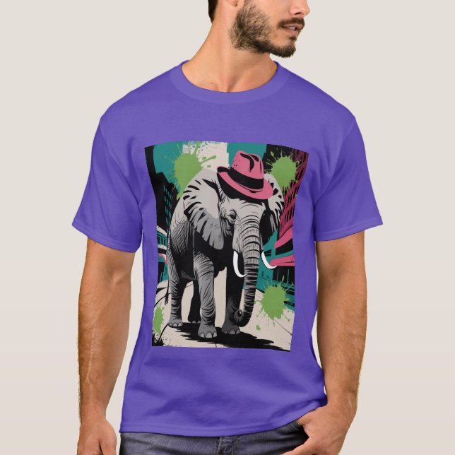 Stylized Elephant T Shirt (Framsida)