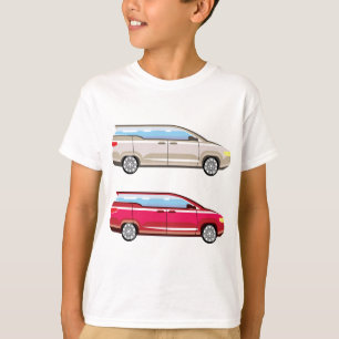 Stylized Familj Skåpbil Vektor Tee Shirt
