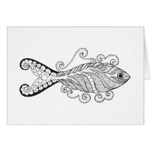 Stylized fisk hälsningskort