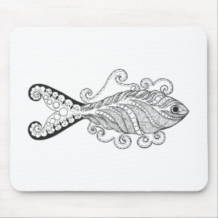 Stylized fisk musmatta