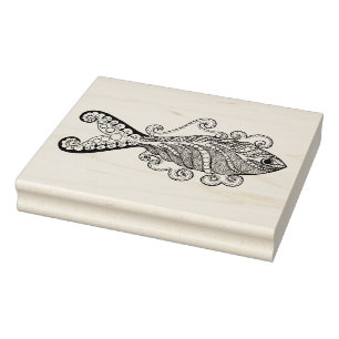Stylized fisk stämpel