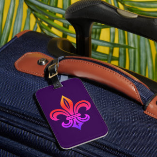 "Stylized Fleur-de-lis" Luggage Tag Bagagebricka