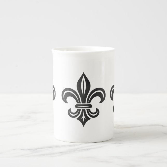 "Stylized Fleur-de-lis" Specialty Mug Benporslin Mugg (Framsidan)