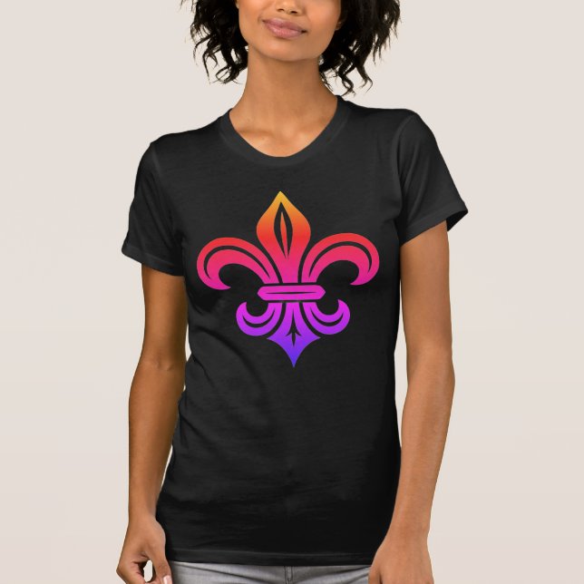 "Stylized Fleur-de-lis" T-Shirt (Framsida)