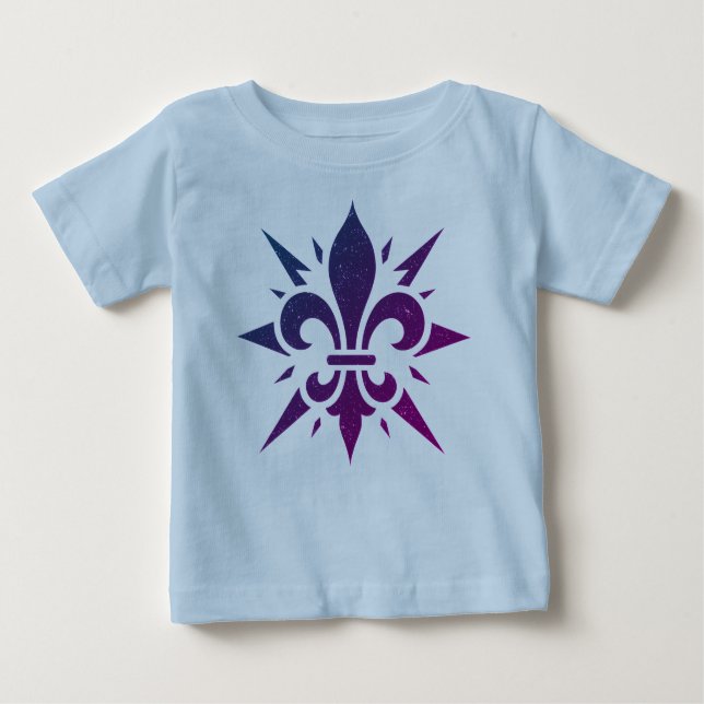 "Stylized Fleur-de-lis"  T Shirt (Framsida)