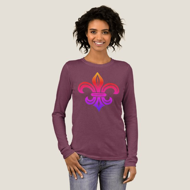 "Stylized Fleur-de-lis" T-Shirt (Hel framsida)