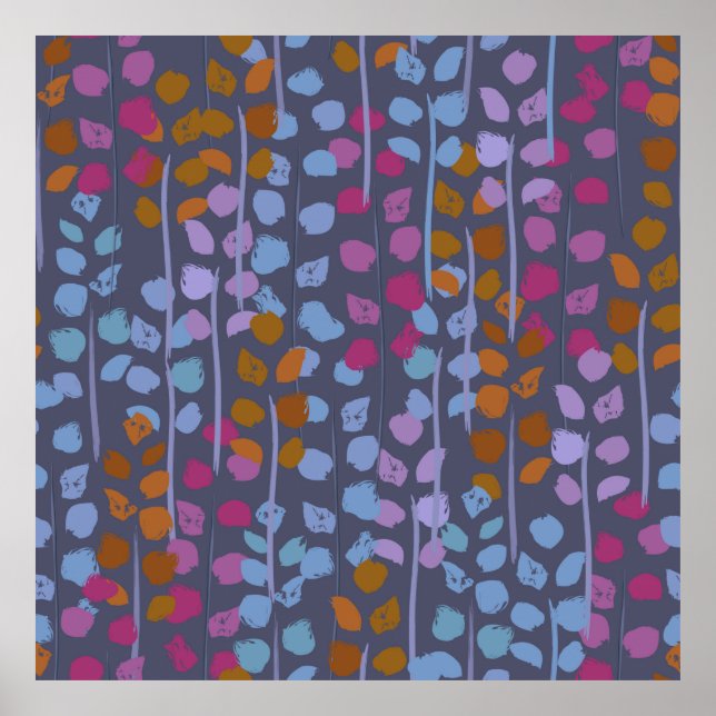 Stylized floral seamless pattern. Vintage imitatio Poster (Framsidan)