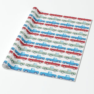 Stylized gammal pickup lastbilvektor för vektor presentpapper