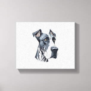 Stylized Great dane Head Canvastryck