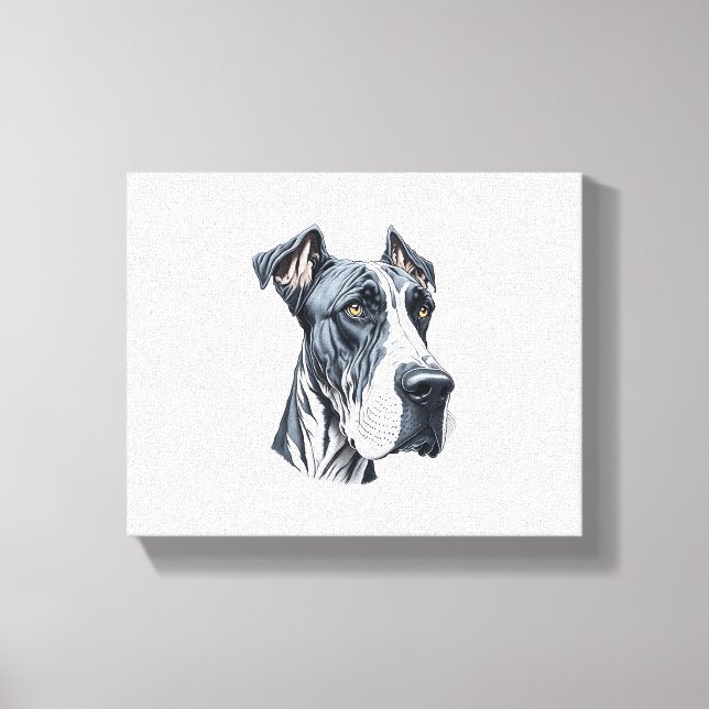 Stylized Great dane Head Canvastryck (Framsida)