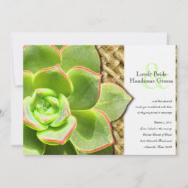 Stylized höna- och chickBurlapbröllopinbjudan Inbjudningar