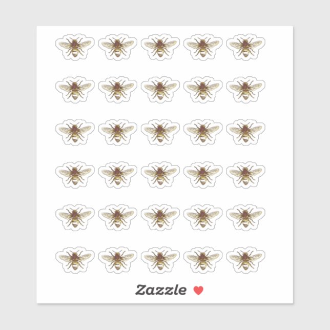 Stylized Honeybee bibibier Stickers Klistermärken (Ark)