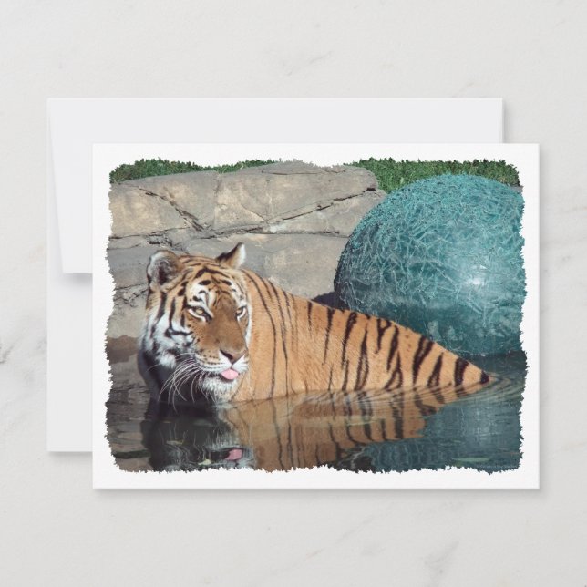 Stylized inbjudan för Bengal tiger anpassade (Framsida)