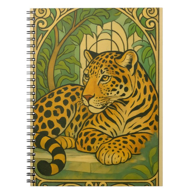Stylized Jungle Elegance Anteckningsbok (Framsidan)