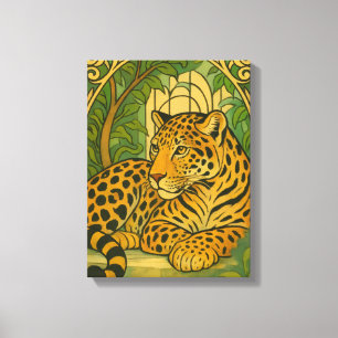 Stylized Jungle Elegance Canvastryck