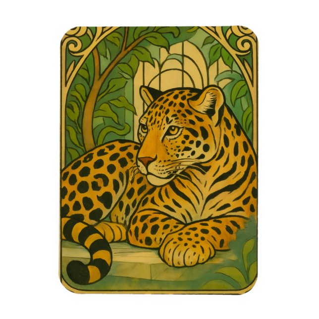 Stylized Jungle Elegance Magnet (Vertikal)