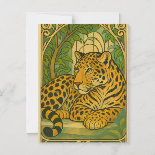 Stylized Jungle Elegance Vykort