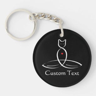 Stylized kattMeditator med anpassadetext