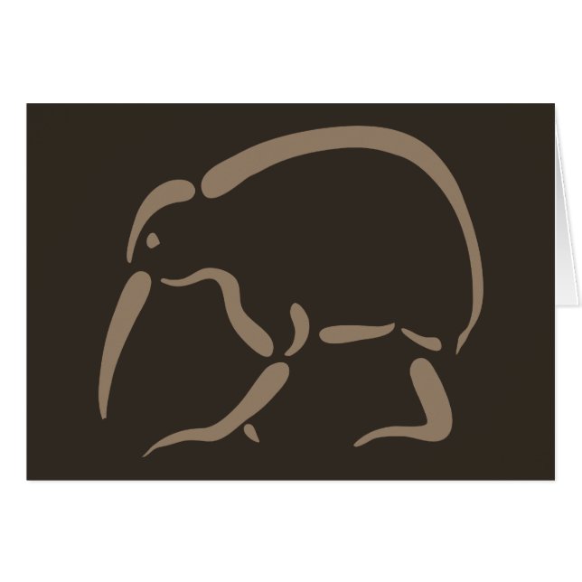 Stylized Kiwi Hälsningskort (Framsidan Horizontal)