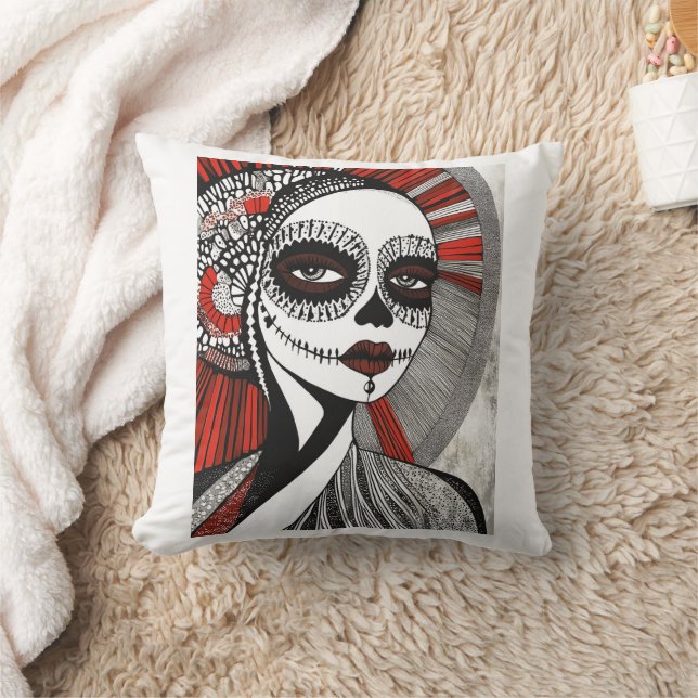 Stylized La Catrina Kudde (Filt)