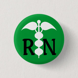 Stylized medicinsk symbol för RN-Caduceus Knapp