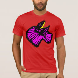 Stylized Neon Rosa Frilled-nacke Lizard T Shirt