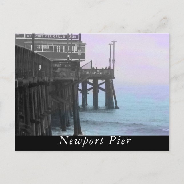 Stylized Newport Pier Vykort (Framsida)