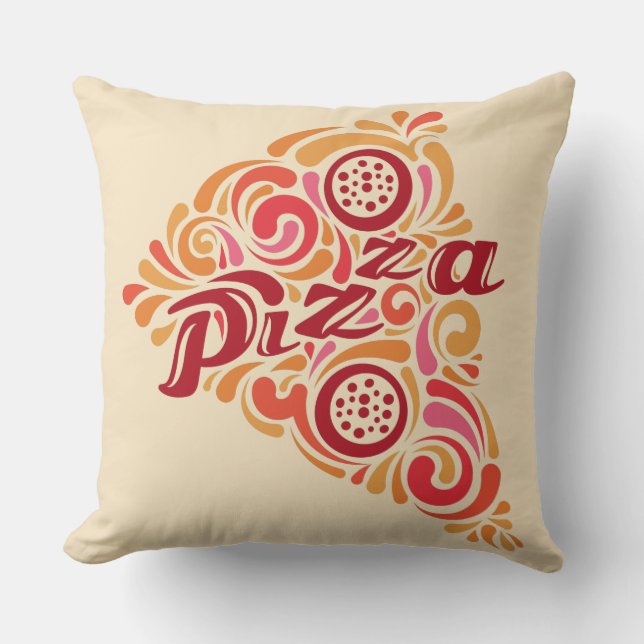Stylized Pizza dekorativ kudde (Framsida)