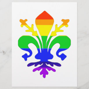 Stylized Rainbow Fleur de Lis