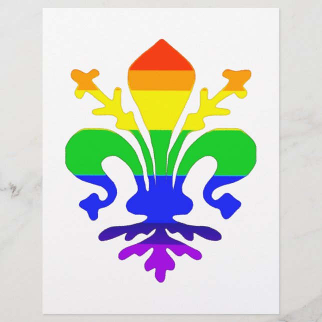 Stylized Rainbow Fleur de Lis (Framsida)