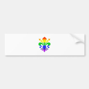 Stylized Rainbow Fleur de Lis Bildekal