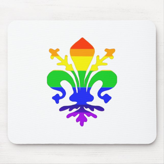 Stylized Rainbow Fleur de Lis Musmatta (Framsidan)