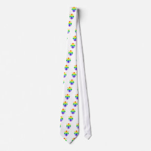Stylized Rainbow Fleur de Lis Slips