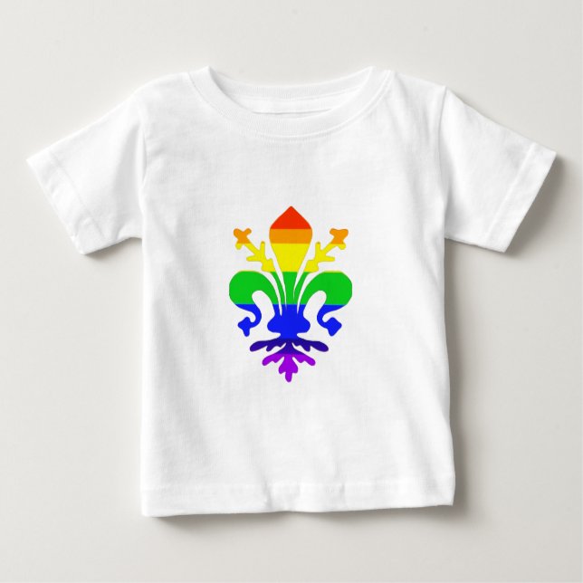 Stylized Rainbow Fleur de Lis Tee (Framsida)