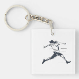 Stylized Silhouette of a Person Running Fast