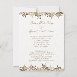 Stylized solbrända och bruna blom- löv inbjudningar