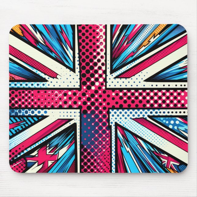 Stylized union jack Mousepad Musmatta (Framsidan)