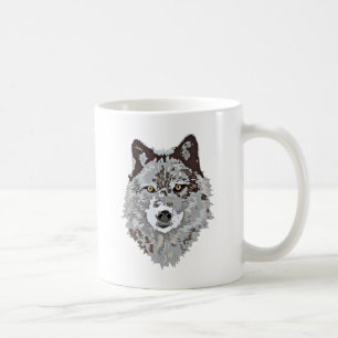 Stylized varghuvud kaffemugg