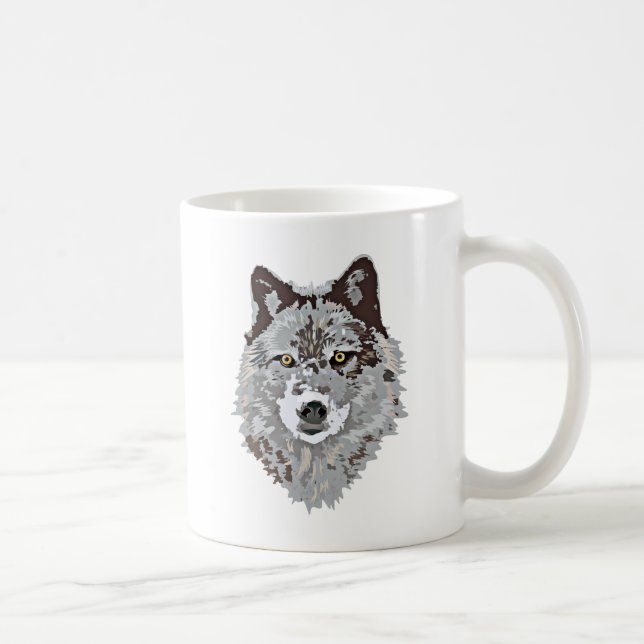 Stylized varghuvud kaffemugg (Höger)