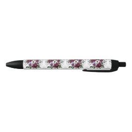 Stylo Élégance Botanique  Bouquet Fleurs Violettes