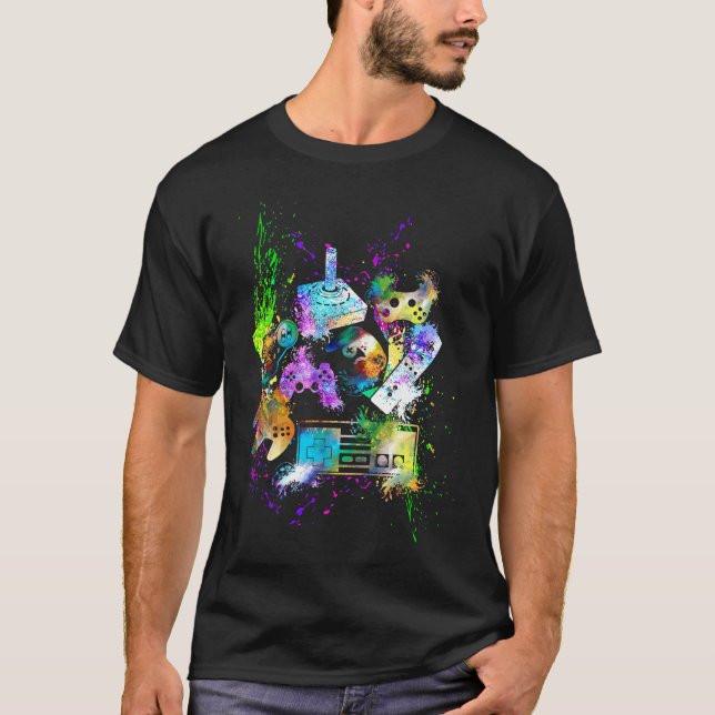 Styr alla prylar TV-spelskontroll T Shirt (Framsida)